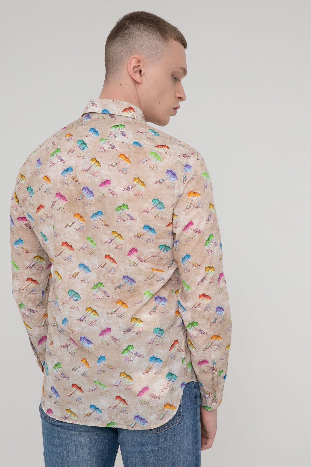 Poggianti Pisa Düğmeli Klasik Yaka Desenli Gömlek-Libas Trendy Fashion Store