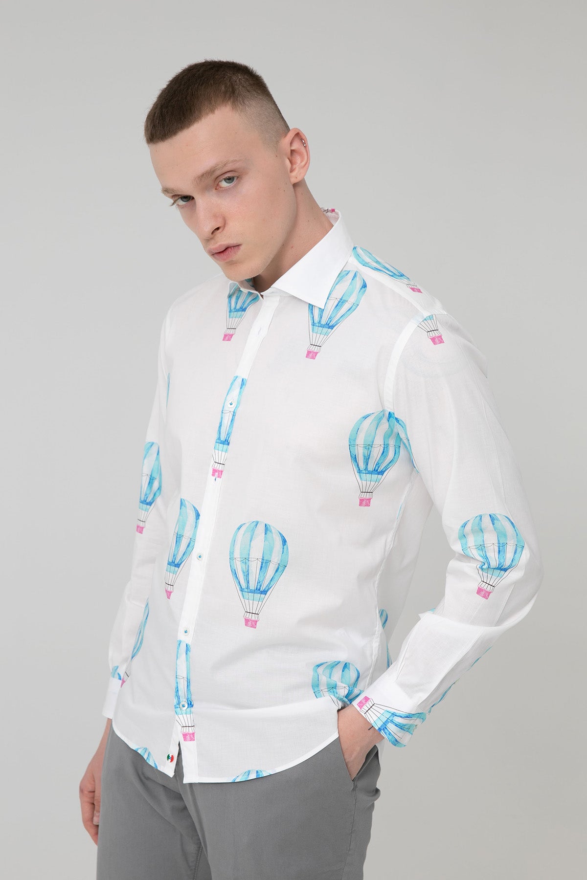 Poggianti Pisa Balon Desenli Gömlek-Libas Trendy Fashion Store