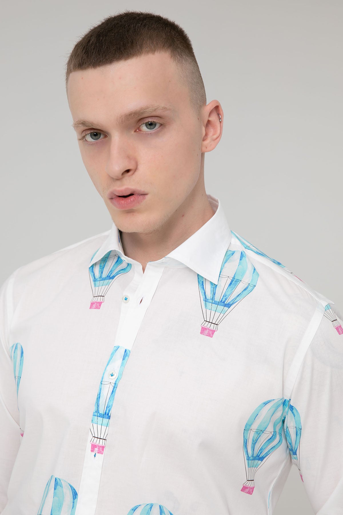 Poggianti Pisa Balon Desenli Gömlek-Libas Trendy Fashion Store