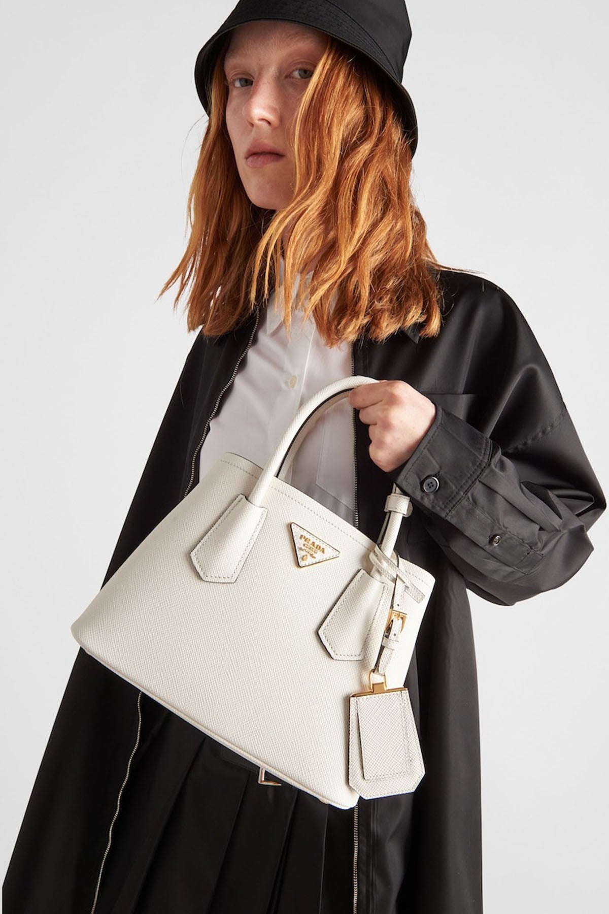 Prada Double Saffiano Deri Çanta-Libas Trendy Fashion Store