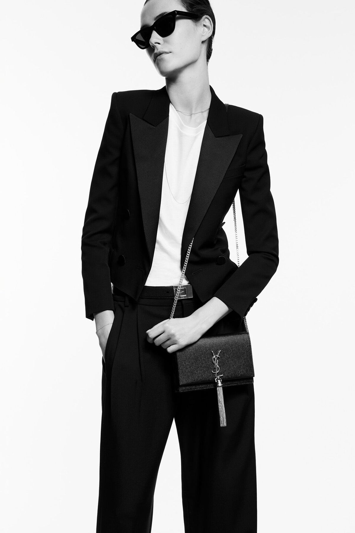 Saint Laurent Zincir Askılı Deri Çanta-Libas Trendy Fashion Store