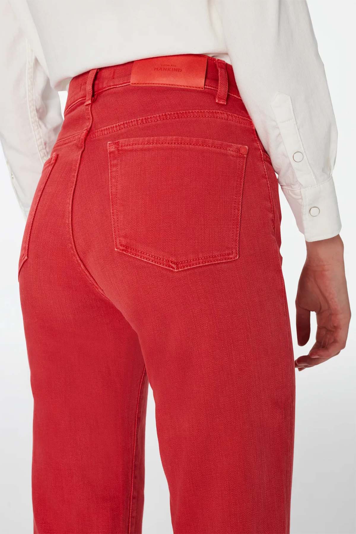 7 For All Mankind Logan Stovepipe Yüksek Bel Crop Paça Jeans