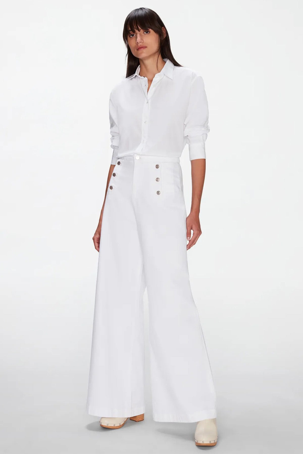 7 For All Mankind Marina Yüksek Bel Geniş Paça Jeans