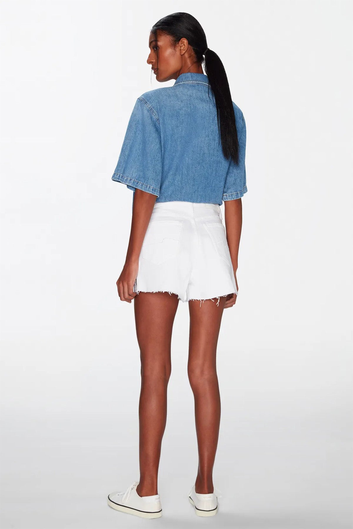 7 For All Mankind Easy Ruby Yüksek Bel Jean Şort