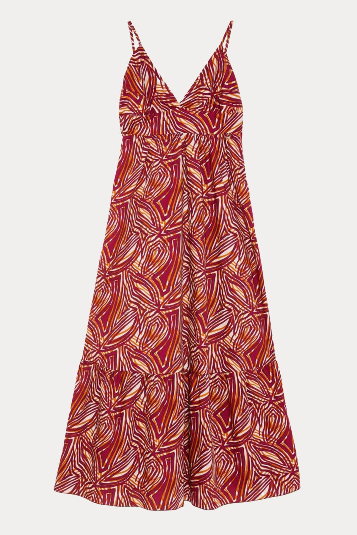 Meme Road Askılı V Yaka Maxi Elbise-Libas Trendy Fashion Store