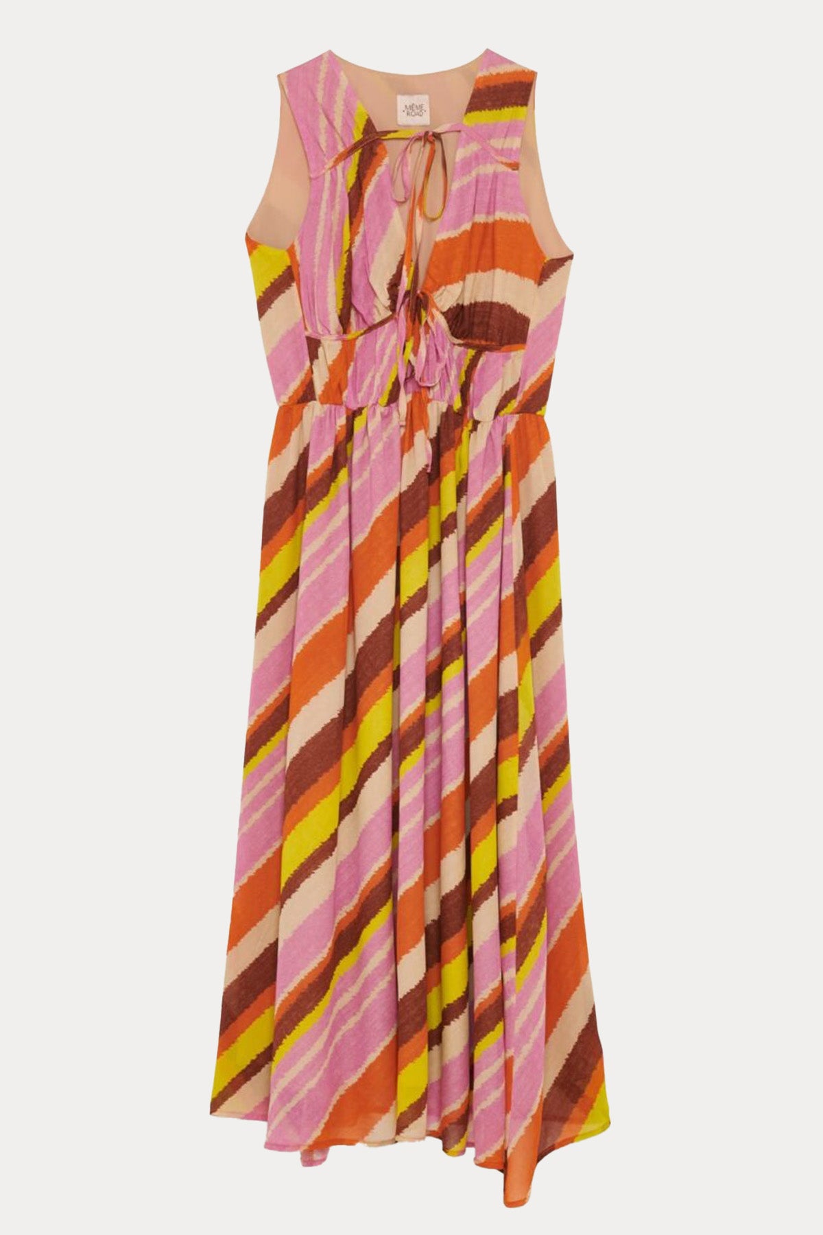 Meme Road Derin V Yaka Midi Elbise-Libas Trendy Fashion Store