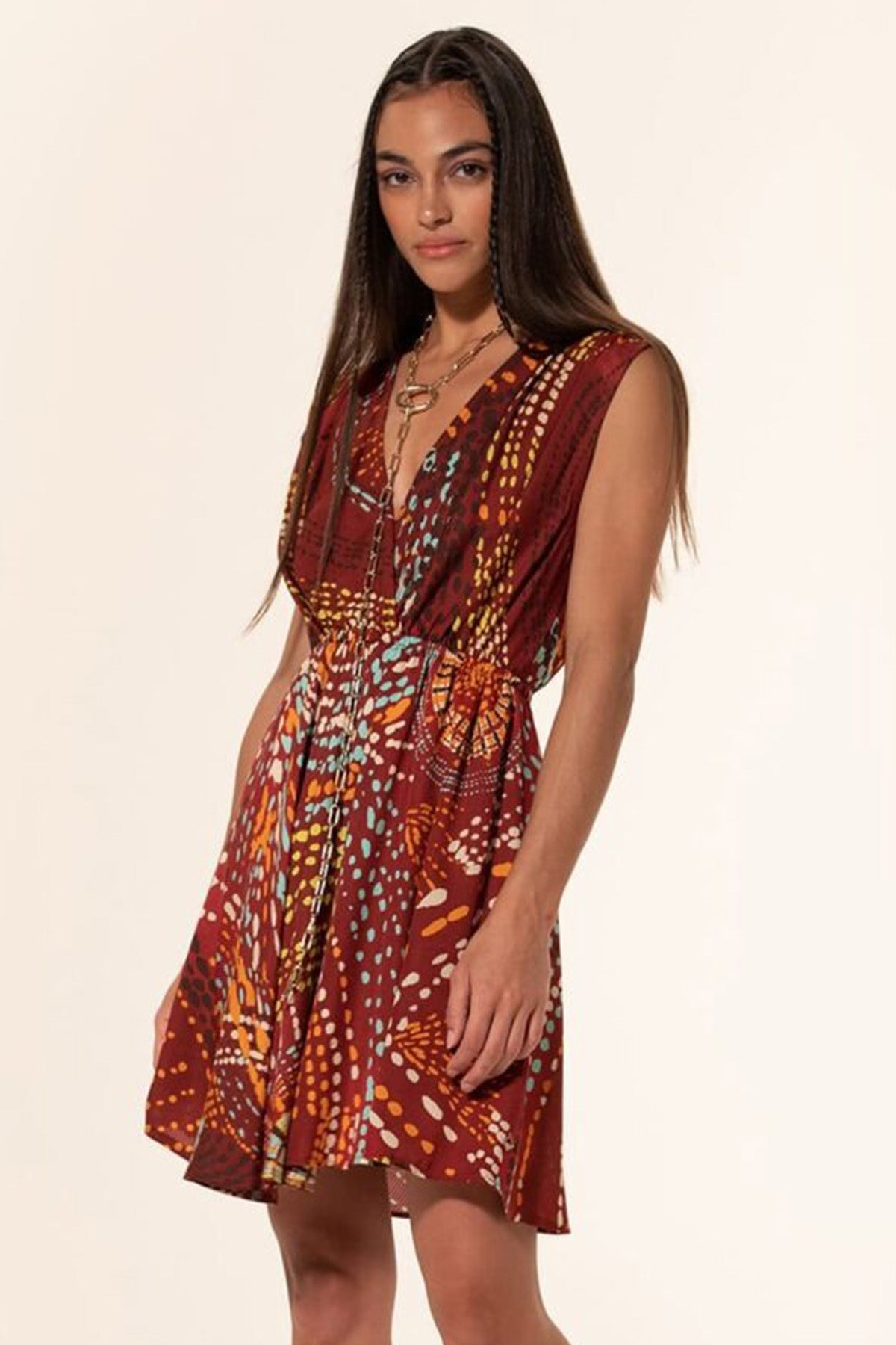 Meme Road V Yaka Dizüstü Elbise-Libas Trendy Fashion Store