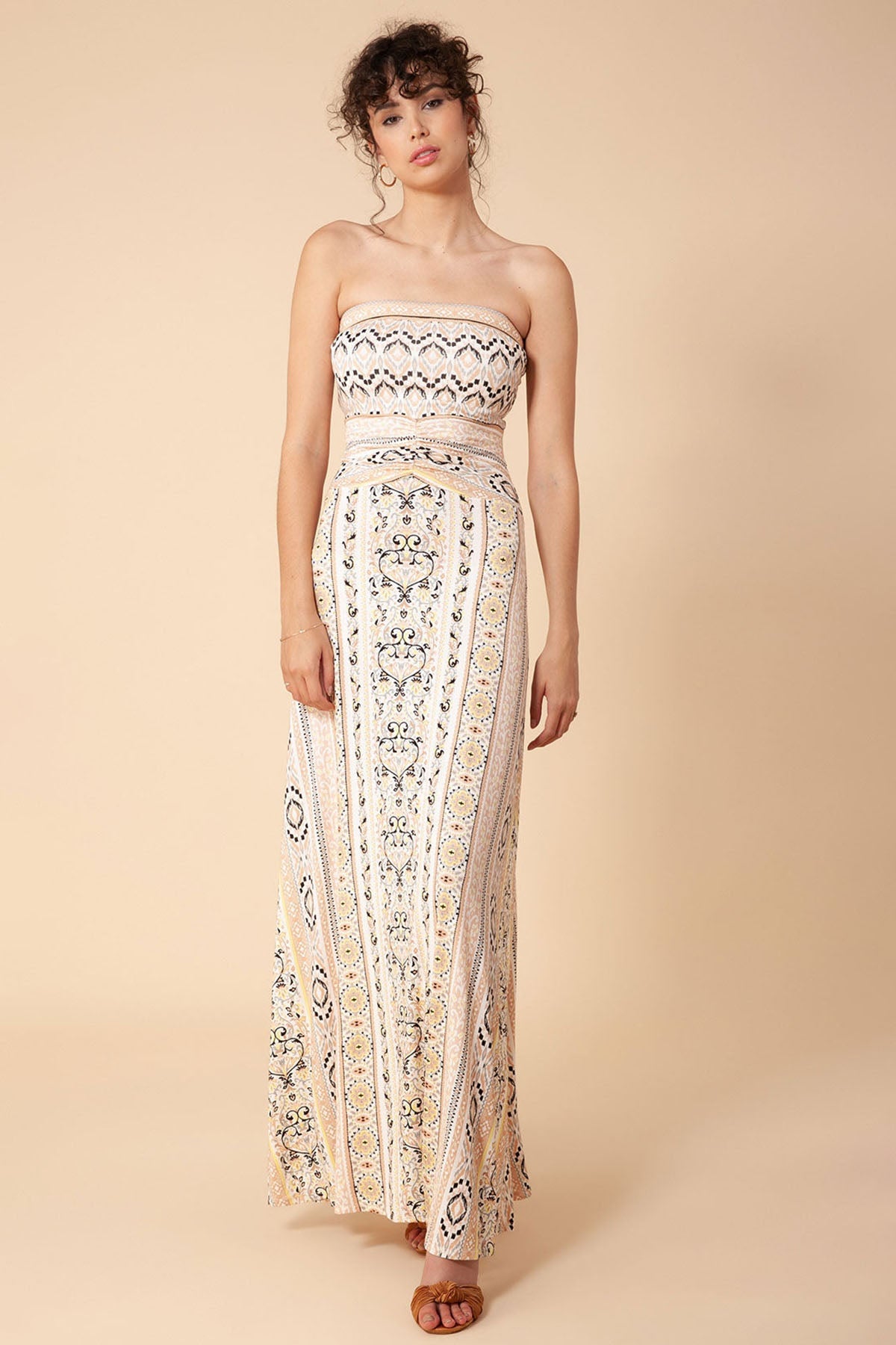 Hale Bob Hannah Straplez Streç Maxi Elbise