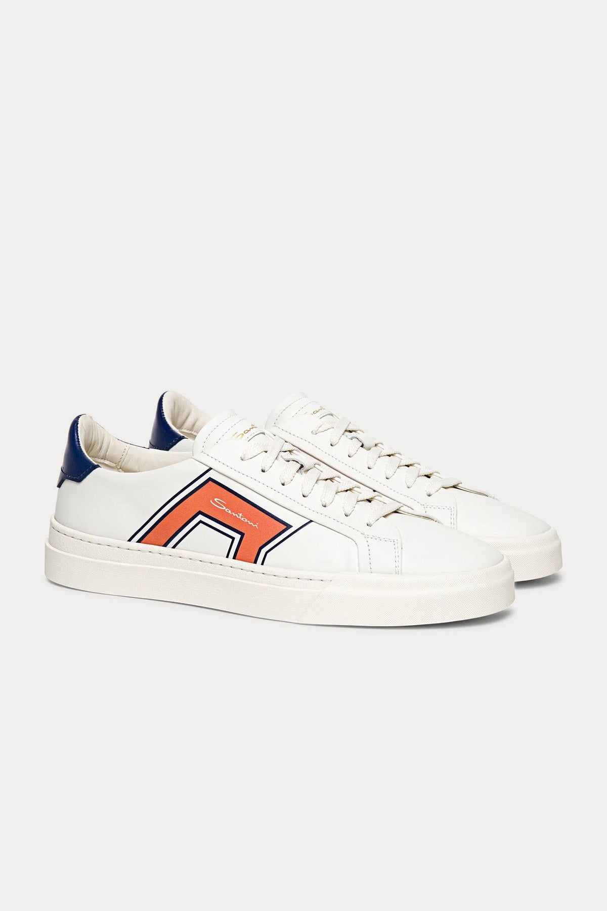 Santoni Double Buckle Deri Sneaker Ayakkabı-Libas Trendy Fashion Store