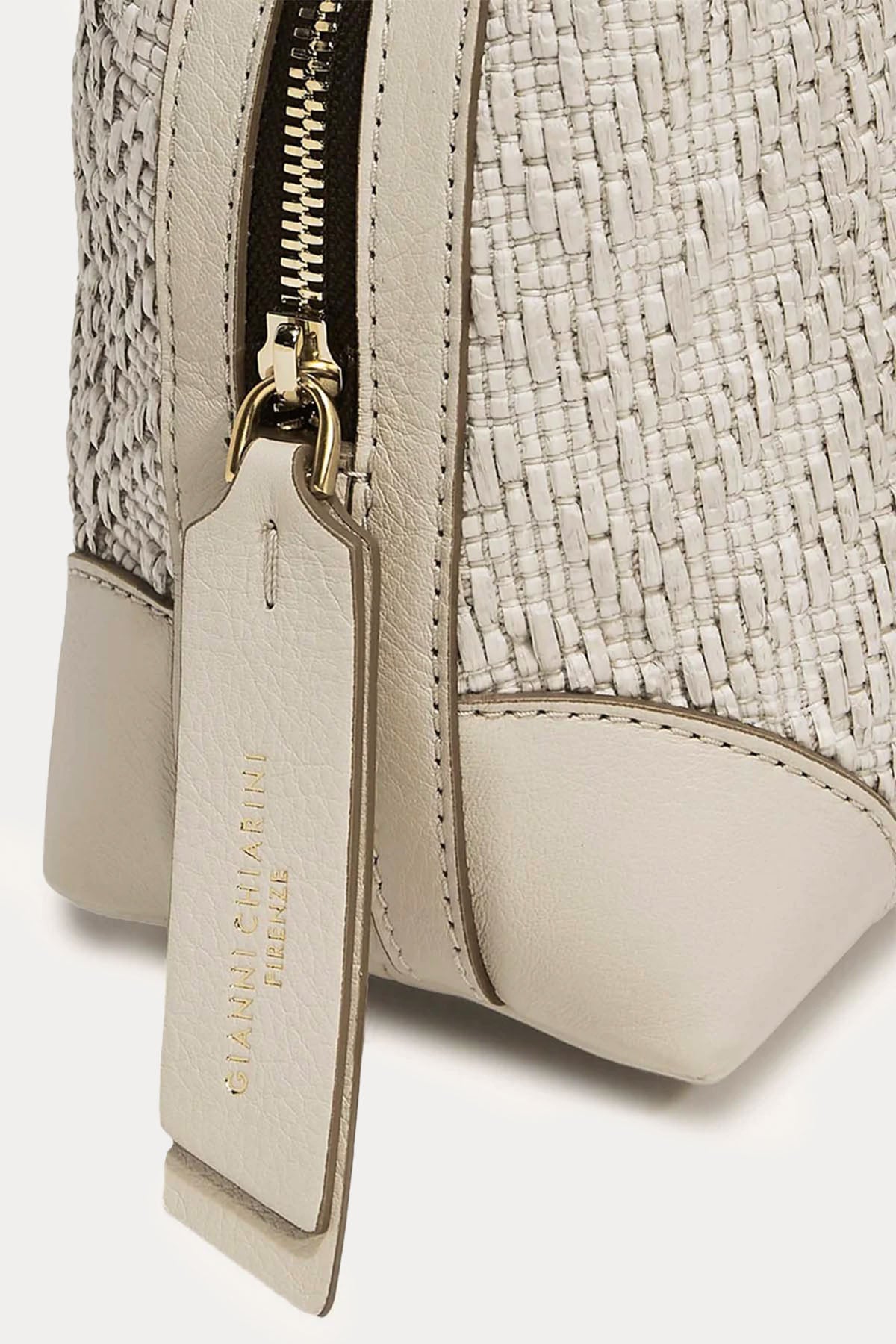 Gianni Chiarini Alifa Deri Kombinasyonlu Rafya Örgü El Çantası-Libas Trendy Fashion Store