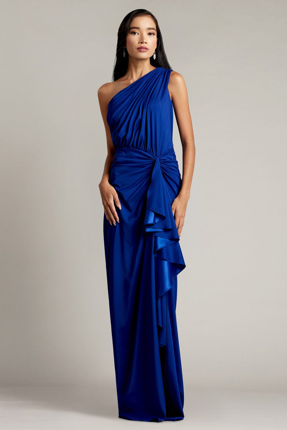 Tadashi Shoji Lena Tek Omuz Maxi Abiye Elbise-Libas Trendy Fashion Store