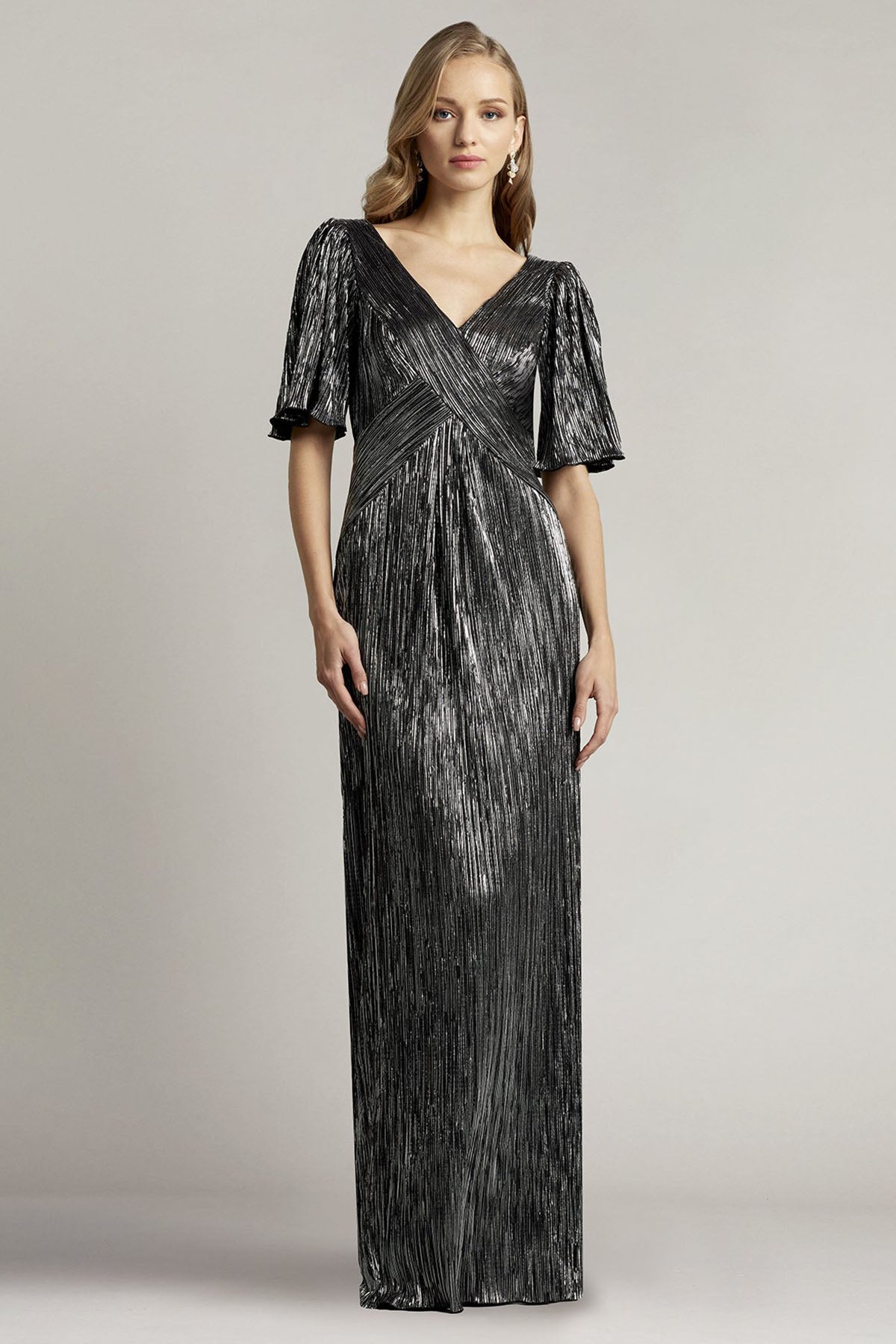 Tadashi Shoji Higgins Maxi Abiye Elbise-Libas Trendy Fashion Store