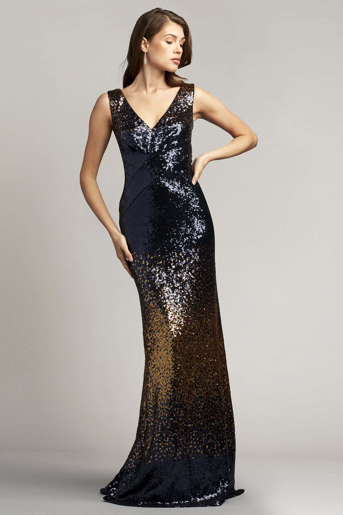 Tadashi Shoji Rafi Maxi Abiye Elbise-Libas Trendy Fashion Store