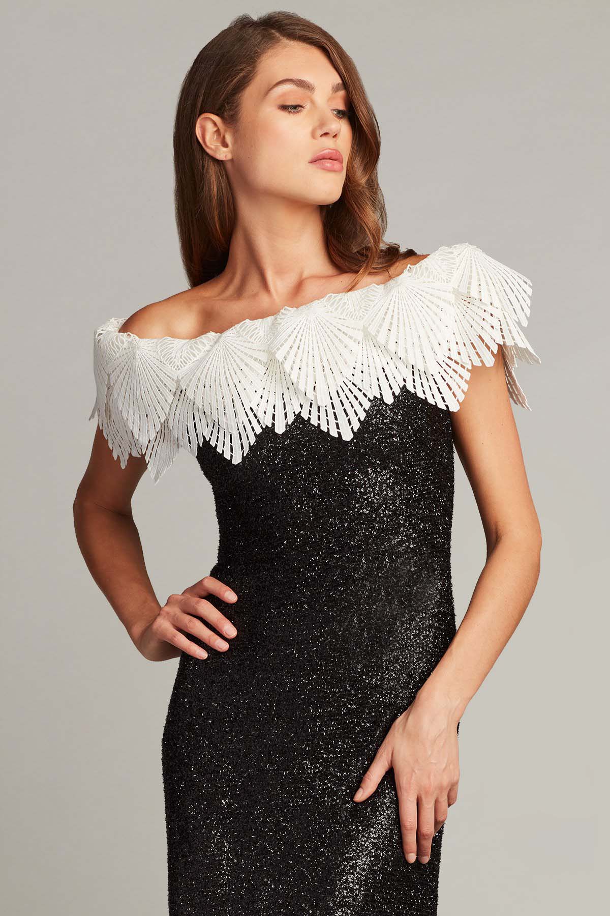 Tadashi Shoji Taj Maxi Abiye Elbise-Libas Trendy Fashion Store