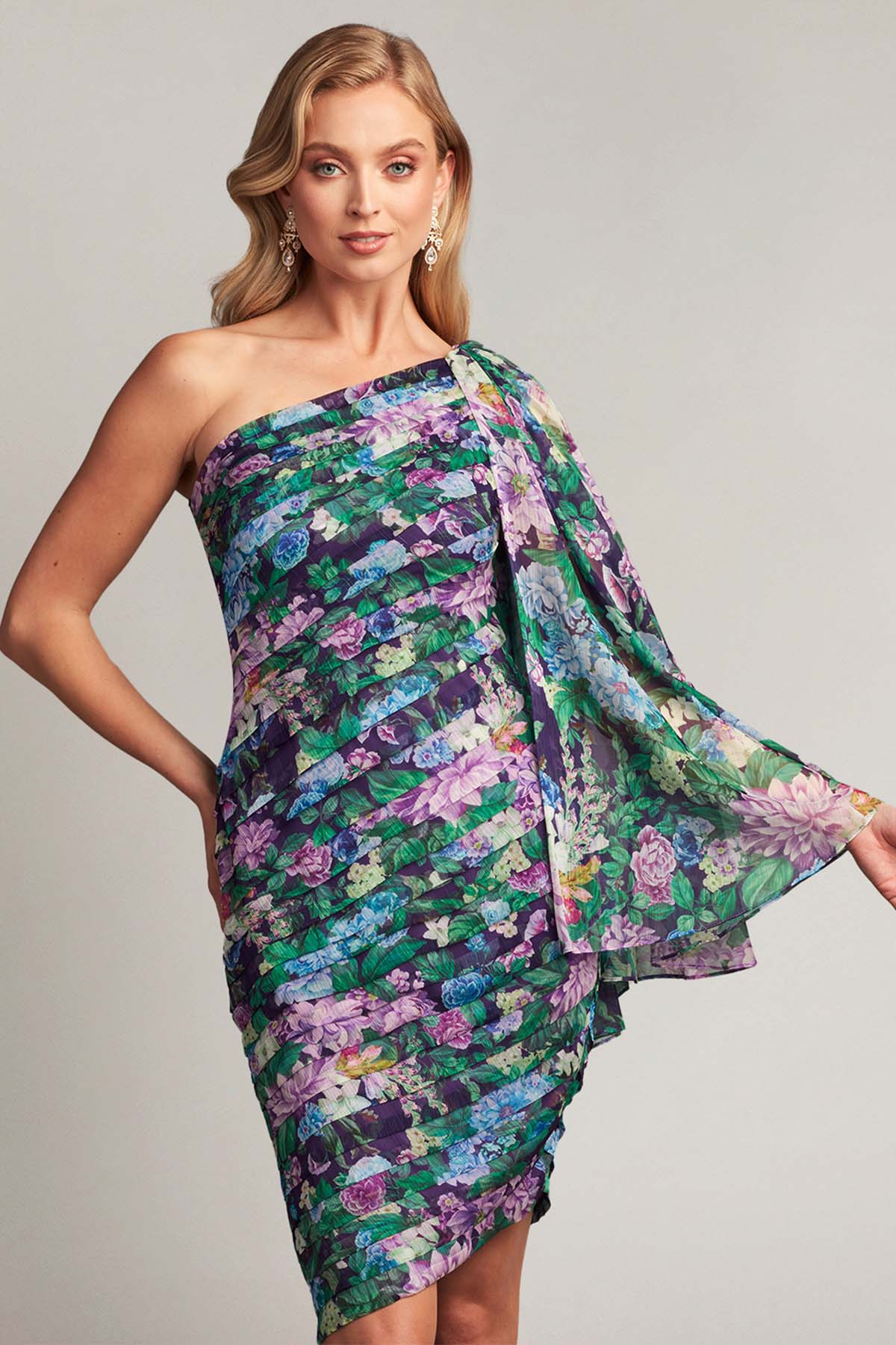 Tadashi Shoji Elena Tek Omuz Dizüstü Abiye Elbise-Libas Trendy Fashion Store