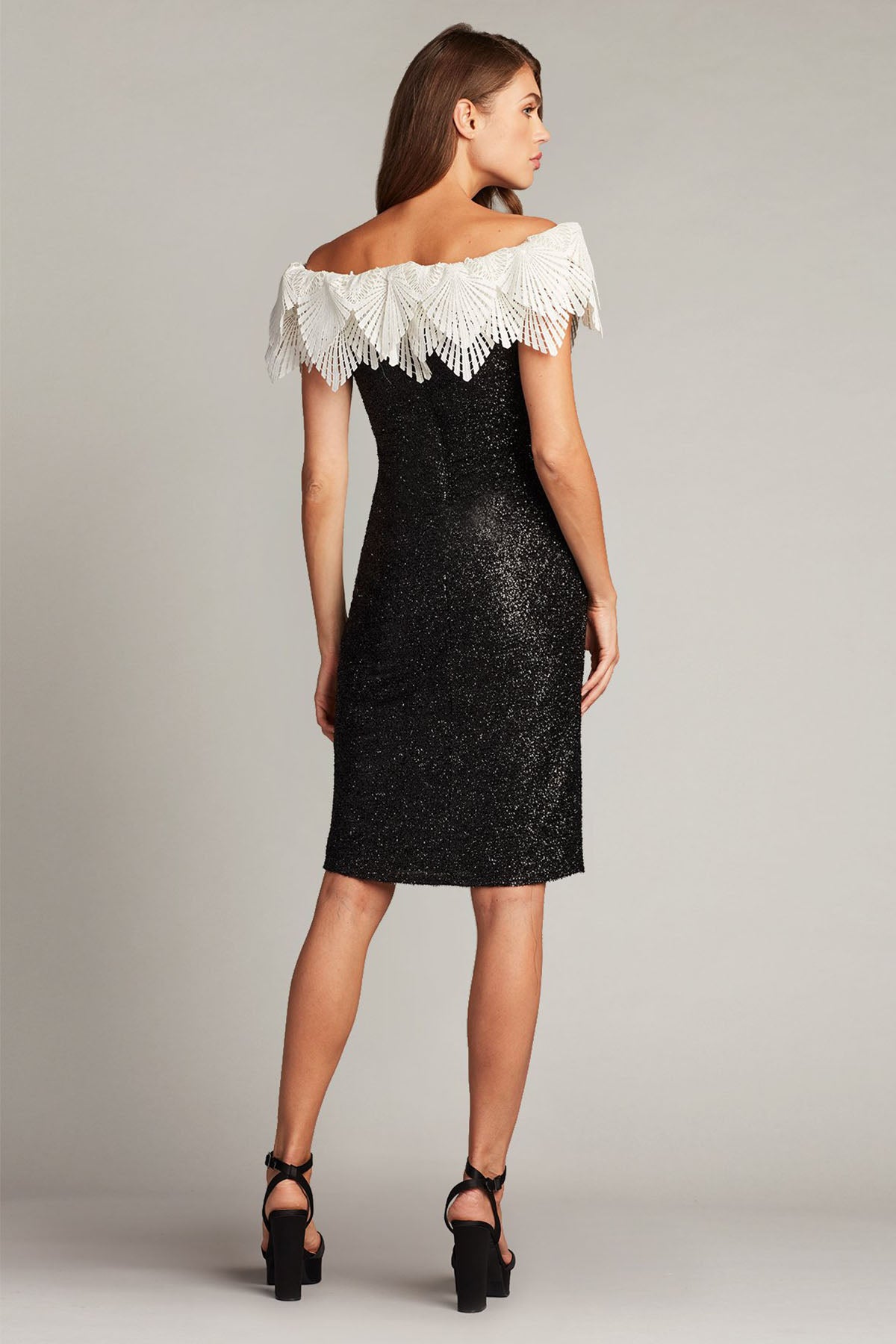 Tadashi Shoji Taj Payetli Midi Abiye Elbise-Libas Trendy Fashion Store