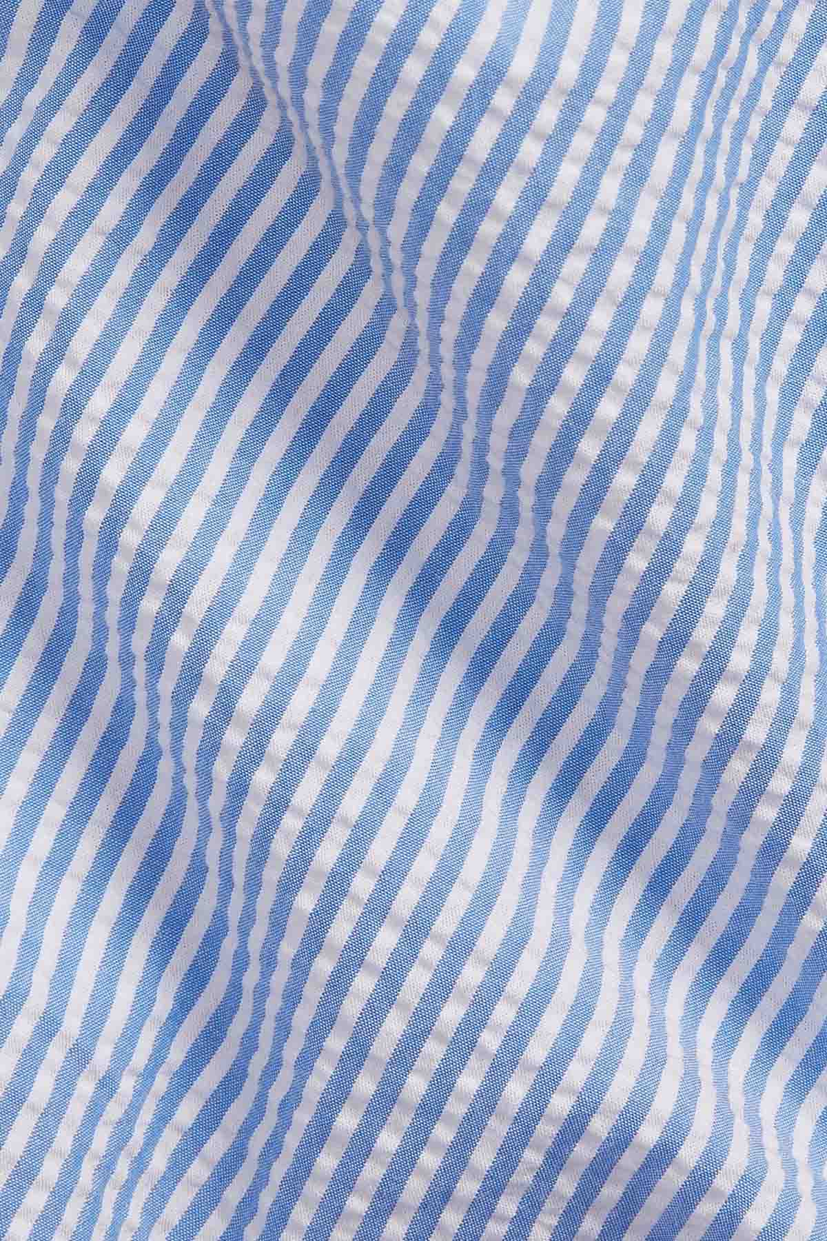 Polo Ralph Lauren Custom Fit Çizgili Gofre Kumaş Gömlek-Libas Trendy Fashion Store