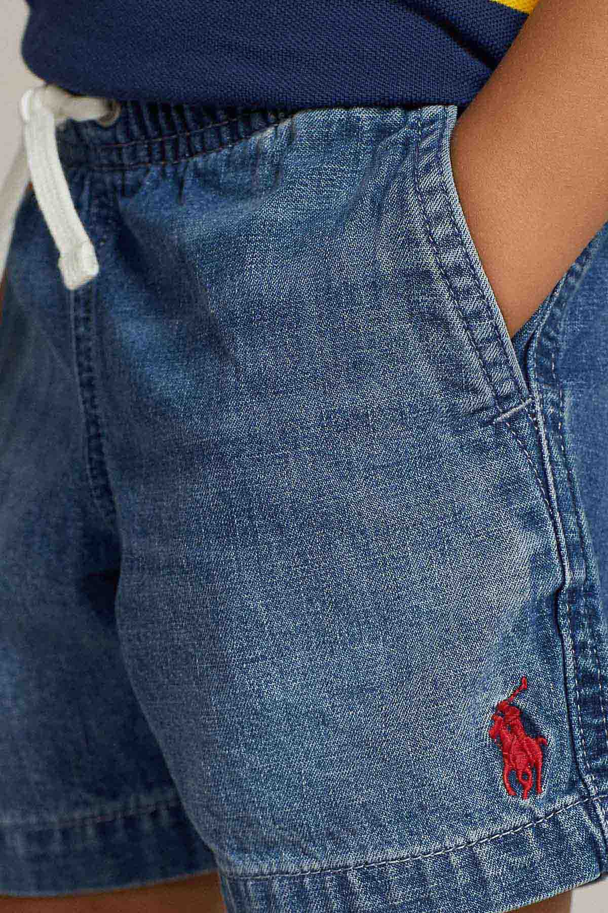 Polo Ralph Lauren Kids 2-4 Yaş Erkek Çocuk Beli Lastikli Denim Şort