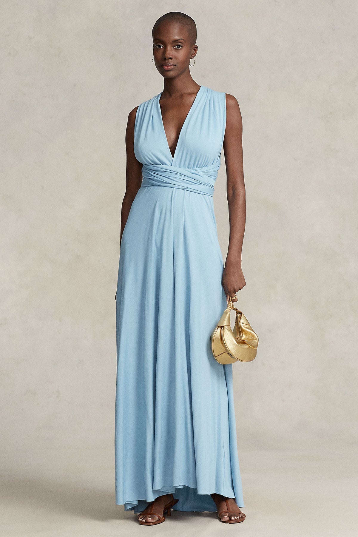 Polo Ralph Lauren Çapraz Sırt Maxi Elbise