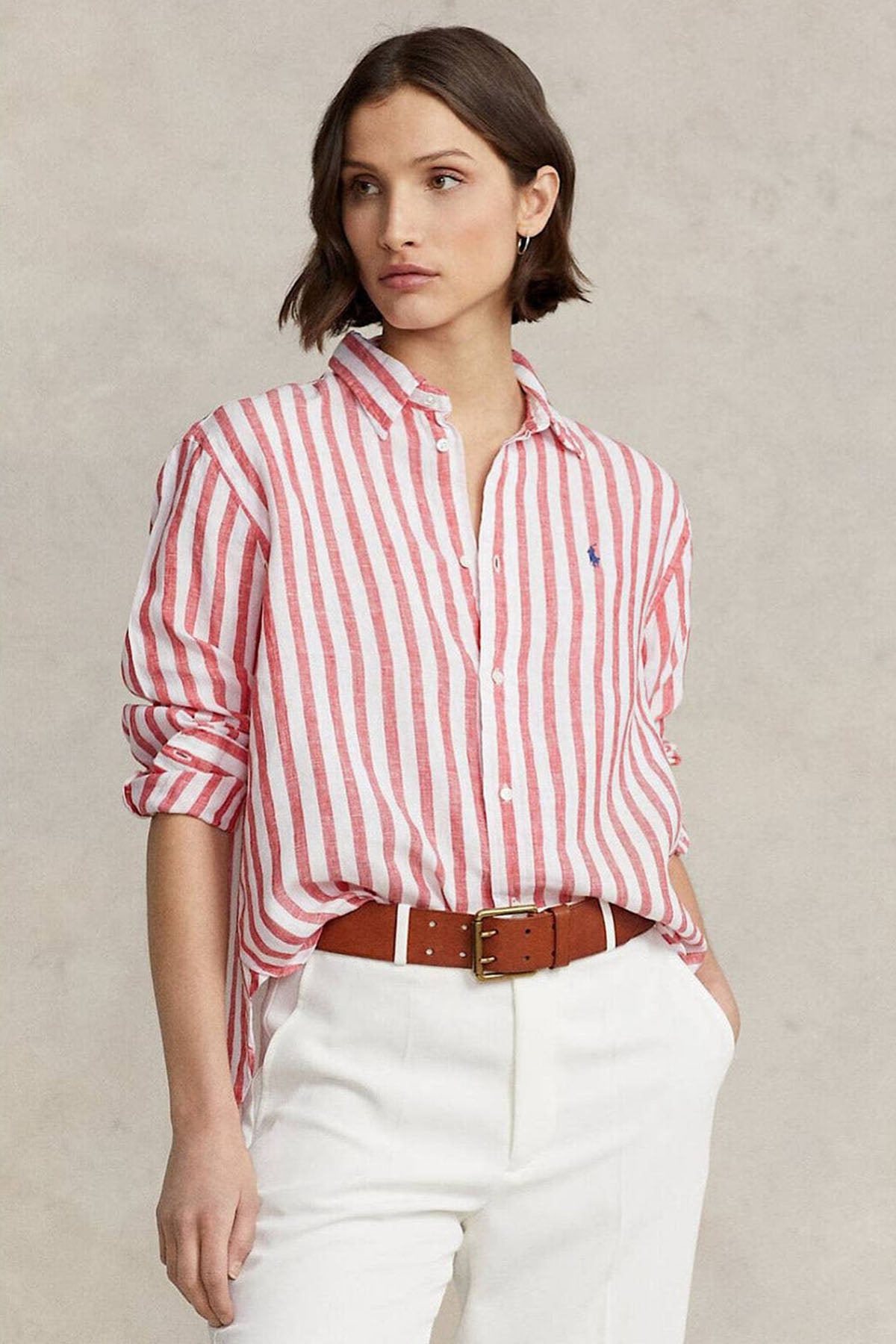 Polo Ralph Lauren Çizgili Keten Gömlek-Libas Trendy Fashion Store