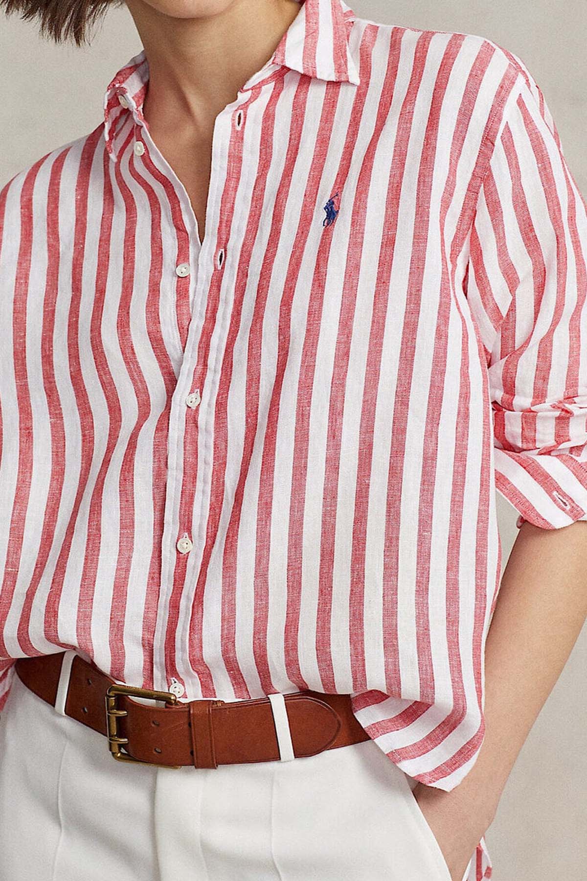 Polo Ralph Lauren Çizgili Keten Gömlek-Libas Trendy Fashion Store