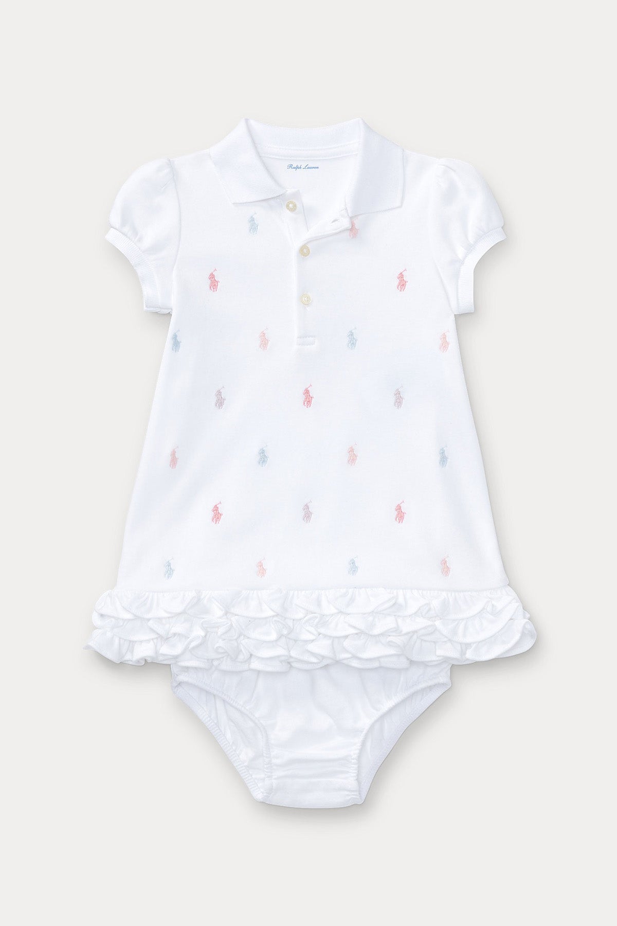 Polo Ralph Lauren Kids 9-18 Aylık Kız Bebek Polo Yaka Elbise