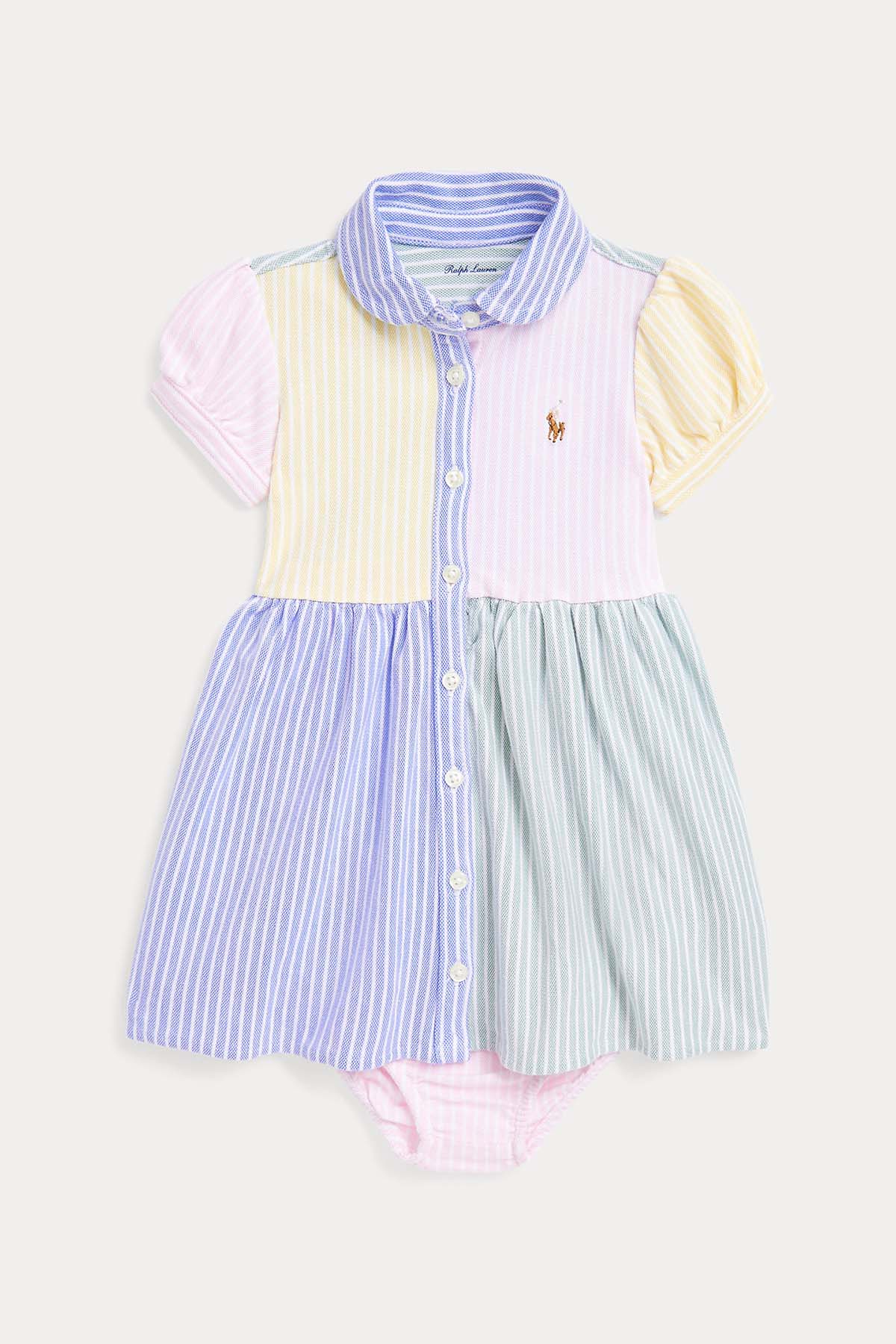 Polo Ralph Lauren Kids 9-18 Aylık Kız Bebek Gömlek Elbise