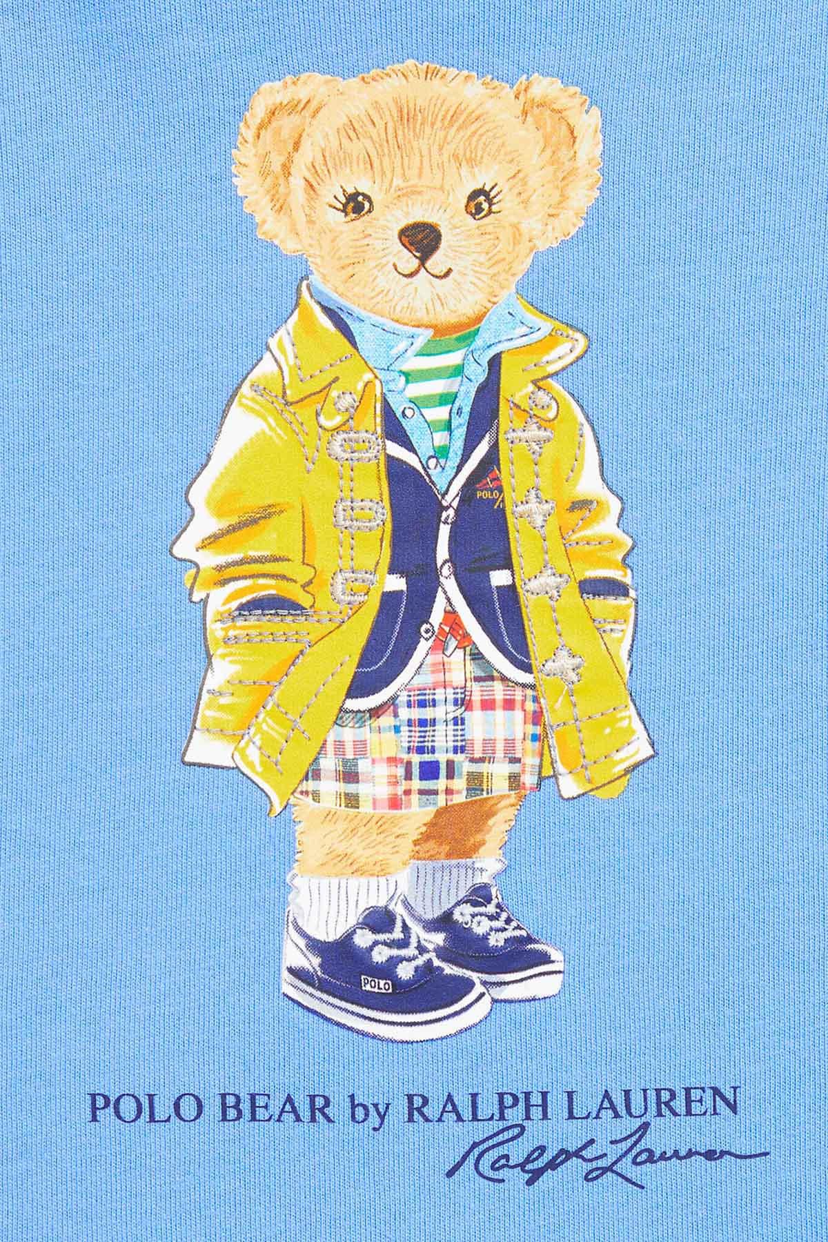 Polo Ralph Lauren Kids 12-24 Aylık Kız Bebek Polo Bear Pileli Elbise
