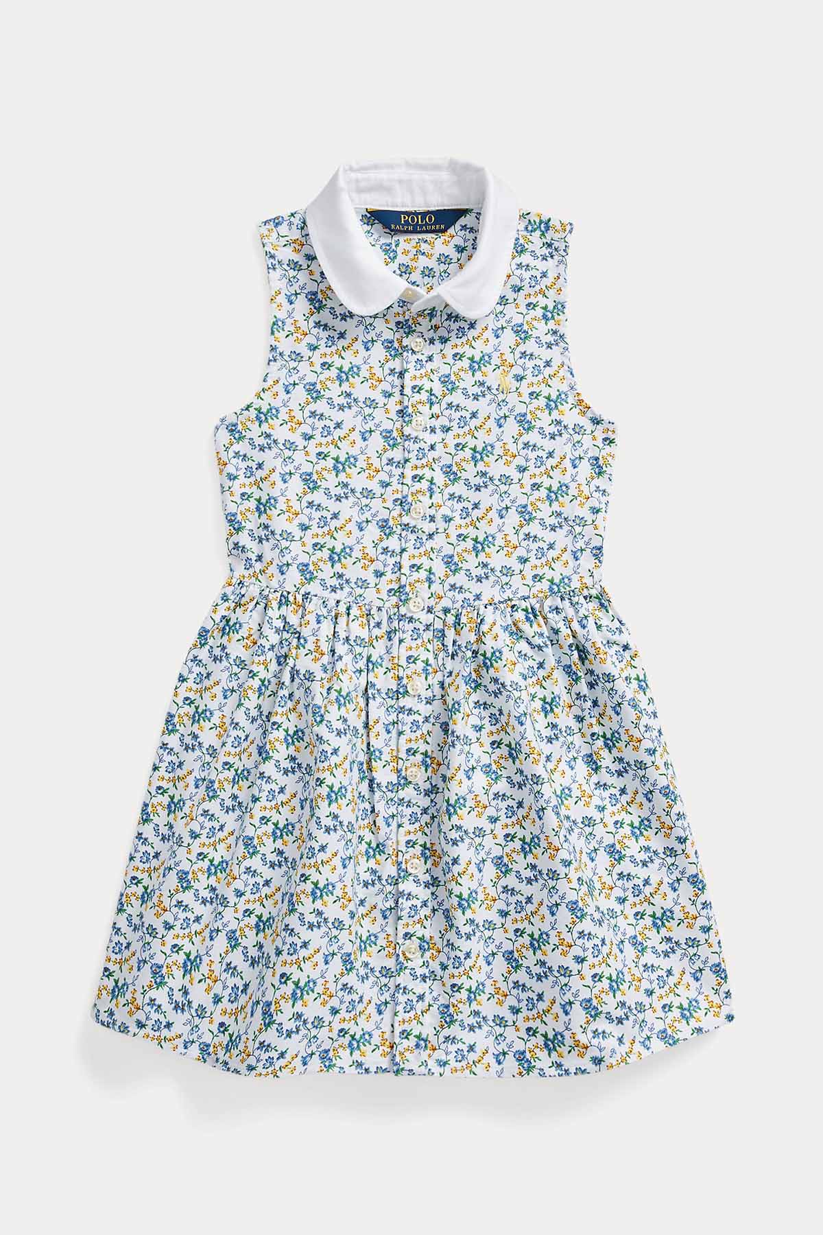 Polo Ralph Lauren Kids 2-4 Yaş Kız Çocuk Çiçek Desenli Gömlek Elbise