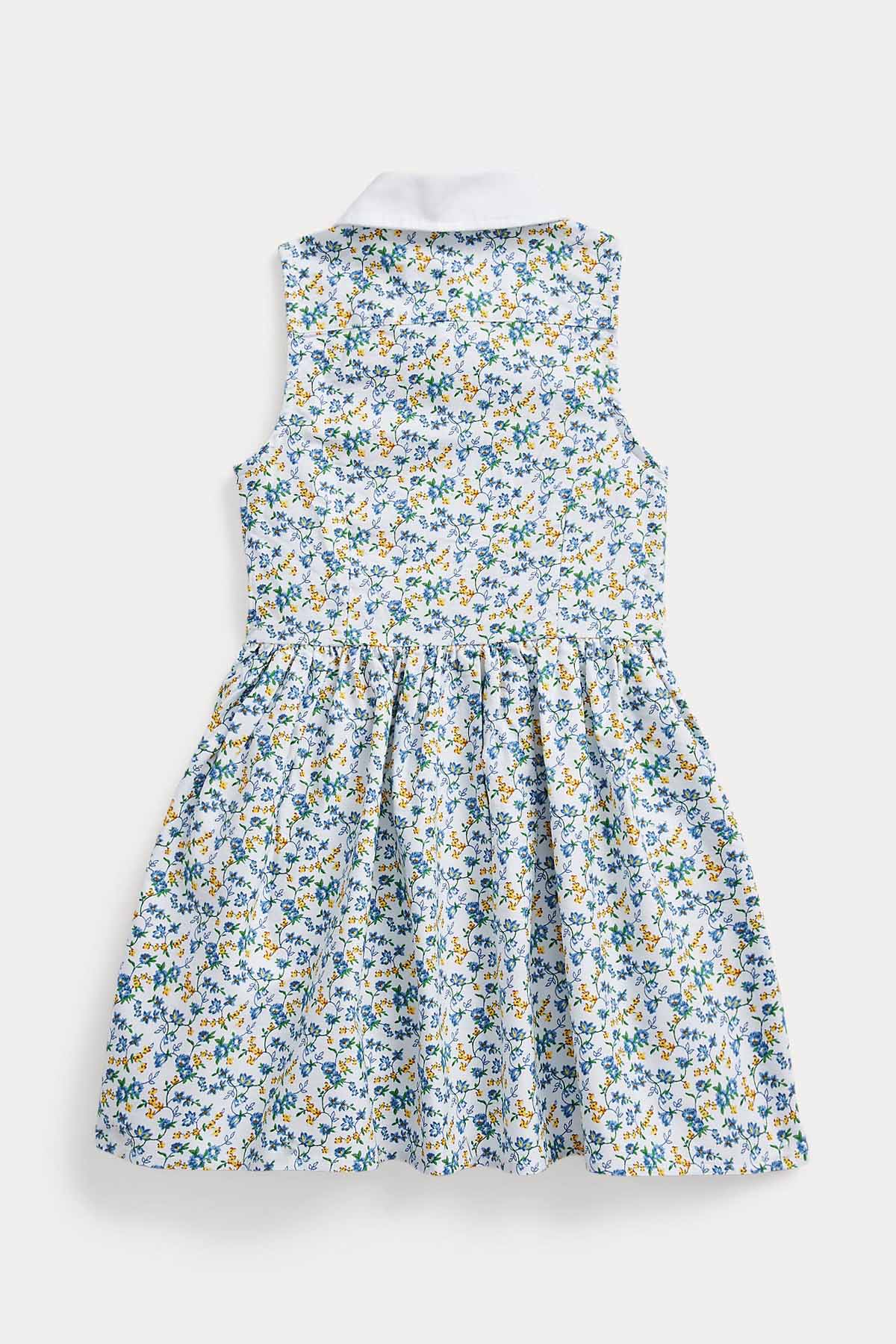 Polo Ralph Lauren Kids 2-4 Yaş Kız Çocuk Çiçek Desenli Gömlek Elbise