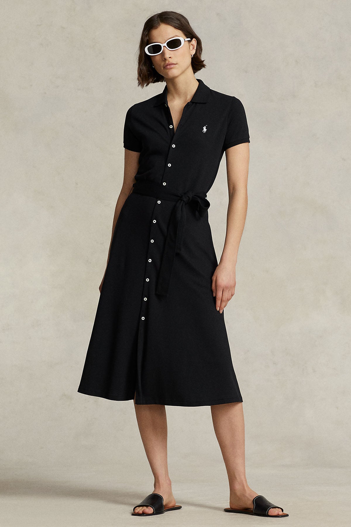 Polo Ralph Lauren Polo Yaka Midi Elbise-Libas Trendy Fashion Store