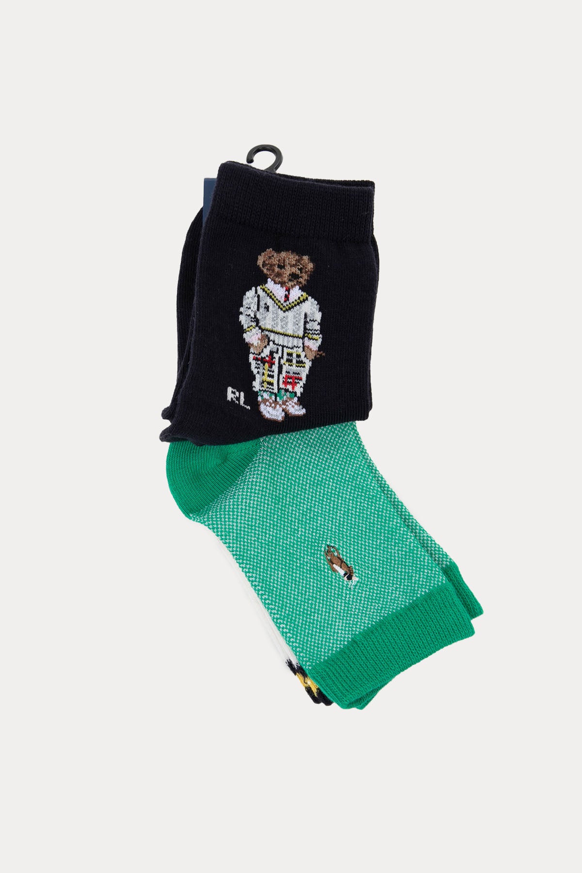 Polo Ralph Lauren Kids 2-4 Yaş Erkek Çocuk Polo Bear 3'lü Paket Çorap-Libas Trendy Fashion Store