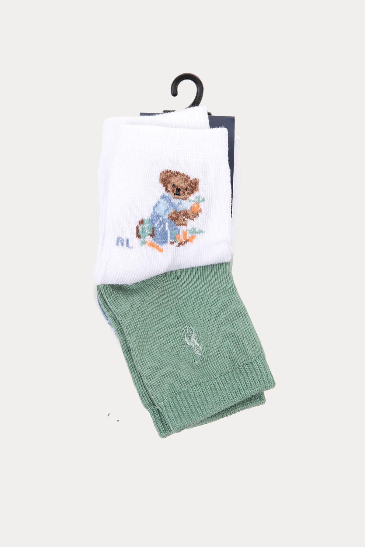Polo Ralph Lauren Kids 6-12 Aylık Erkek Bebek Polo Bear 3'lü Paket Çorap-Libas Trendy Fashion Store