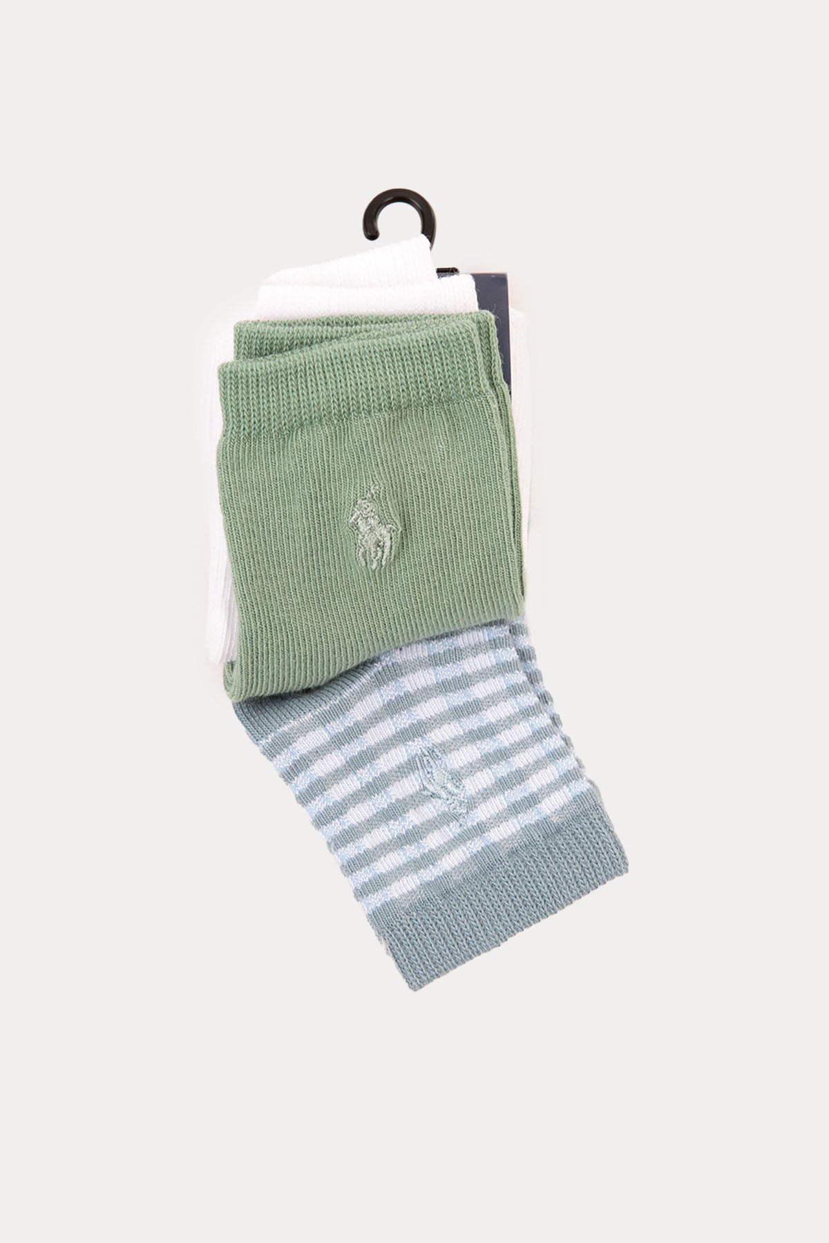 Polo Ralph Lauren Kids 6-12 Aylık Erkek Bebek Polo Bear 3'lü Paket Çorap-Libas Trendy Fashion Store