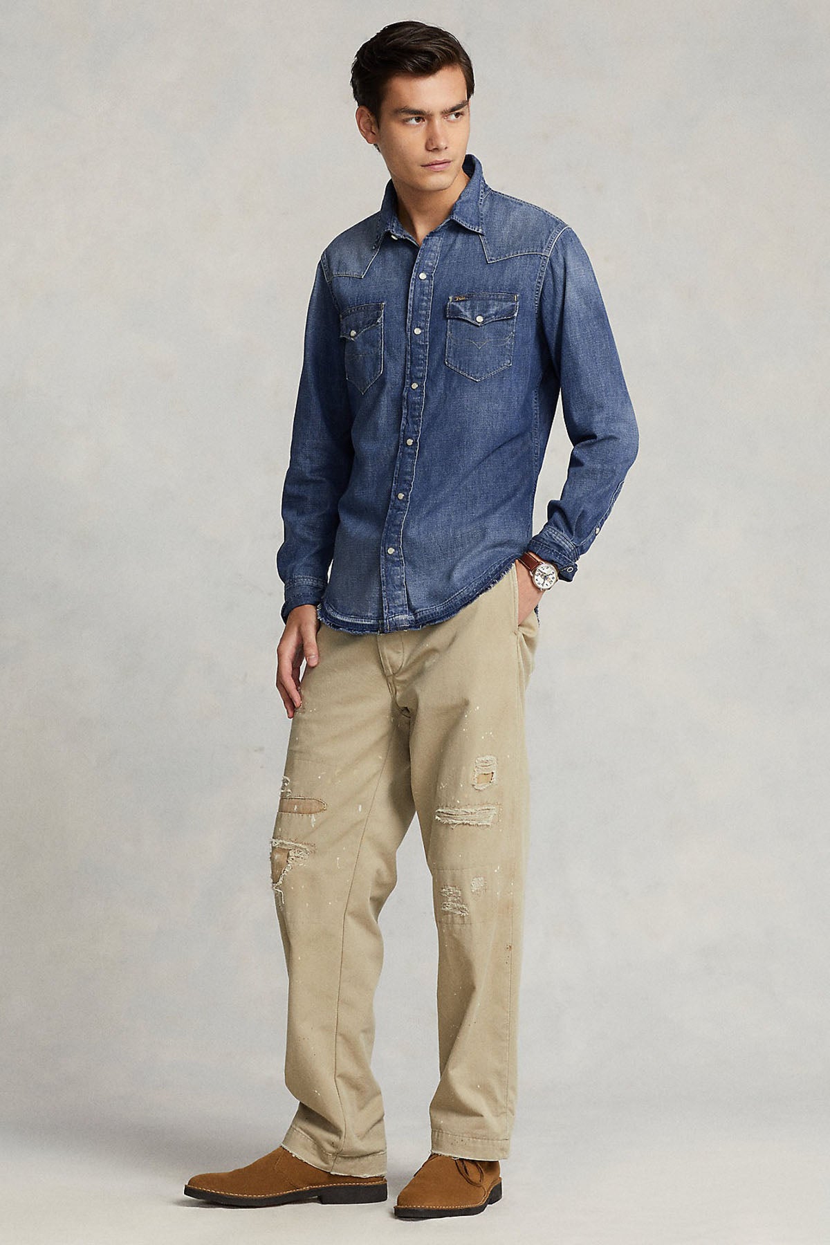 Polo Ralph Lauren Klasik Yaka Denim Gömlek-Libas Trendy Fashion Store