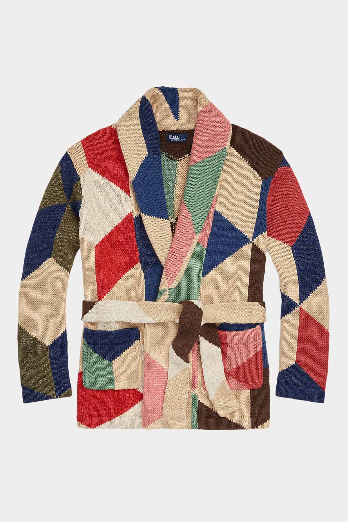 Polo Ralph Lauren Renkli Örgü Ketenli Ceket-Libas Trendy Fashion Store