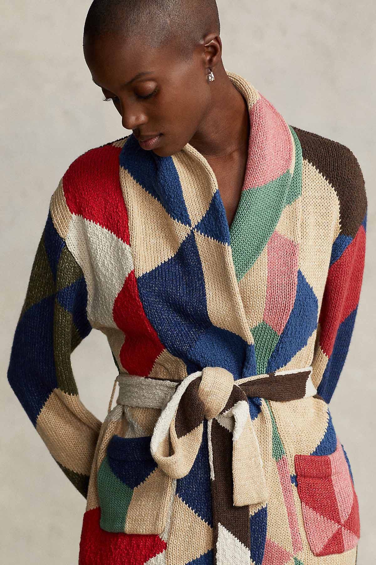 Polo Ralph Lauren Renkli Örgü Ketenli Ceket-Libas Trendy Fashion Store