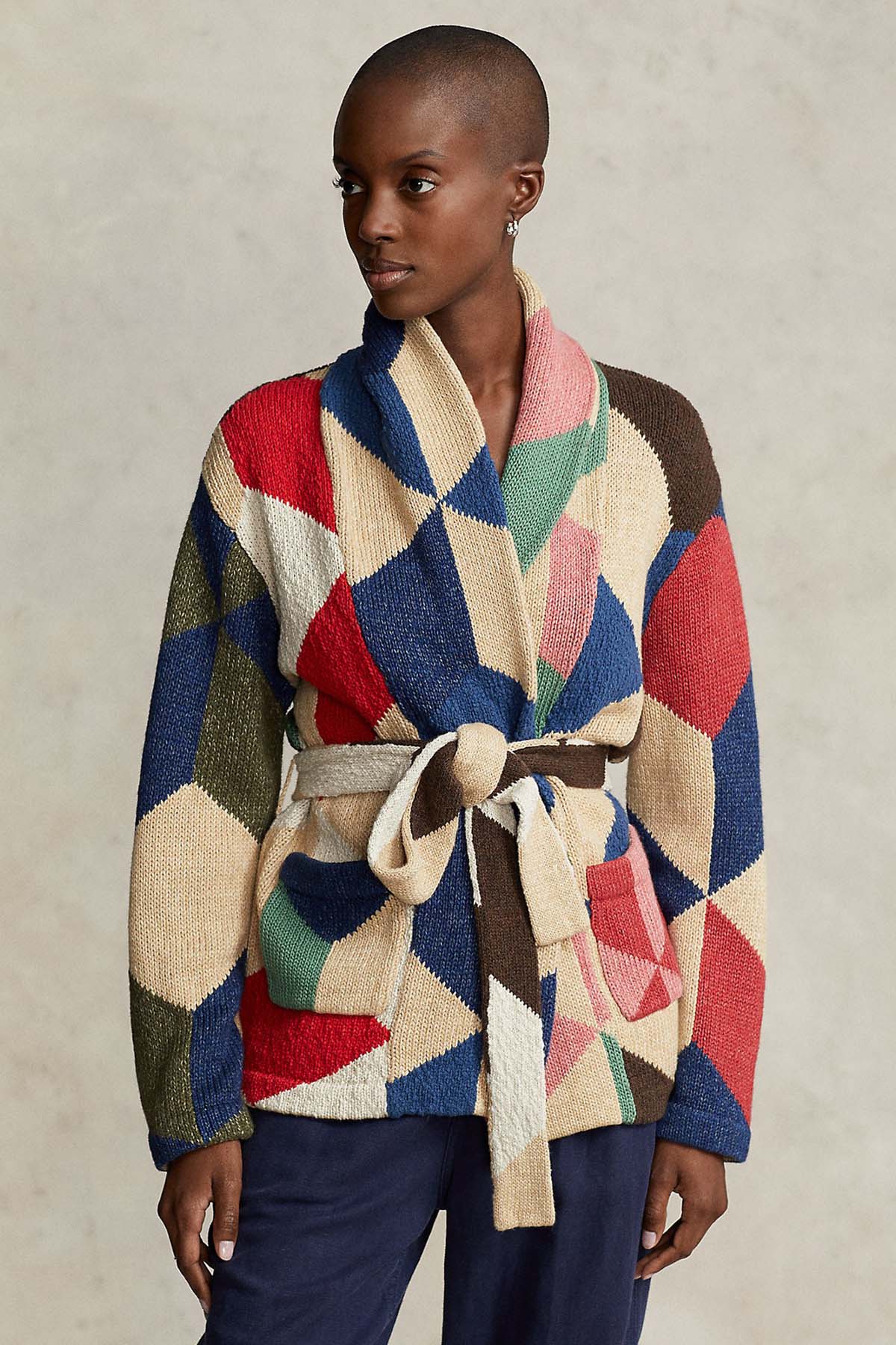 Polo Ralph Lauren Renkli Örgü Ketenli Ceket-Libas Trendy Fashion Store