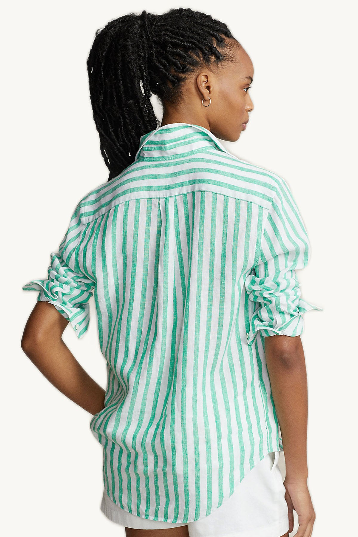 Polo Ralph Lauren Relaxed Fit Çizgili Keten Gömlek-Libas Trendy Fashion Store