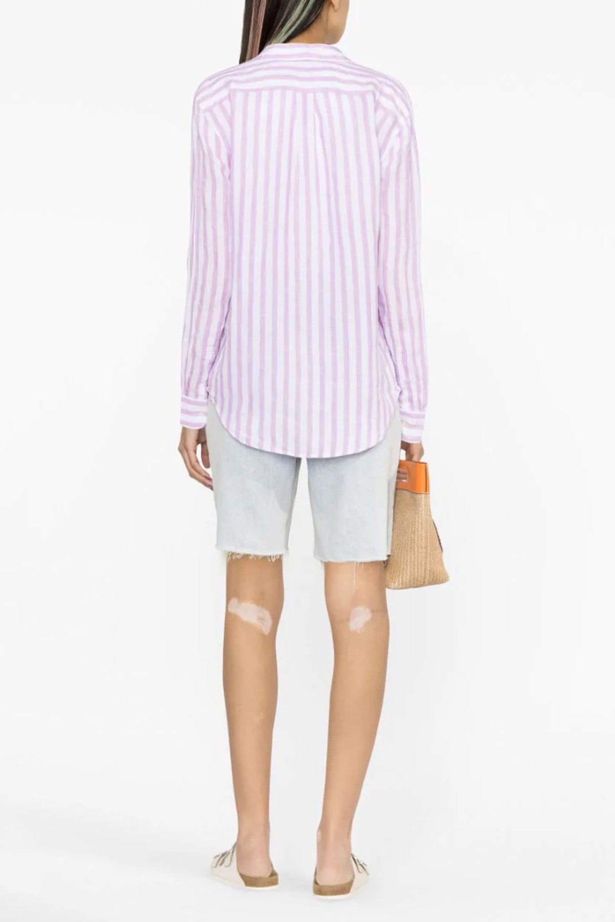 Polo Ralph Lauren Relaxed Fit Çizgili Keten Gömlek-Libas Trendy Fashion Store