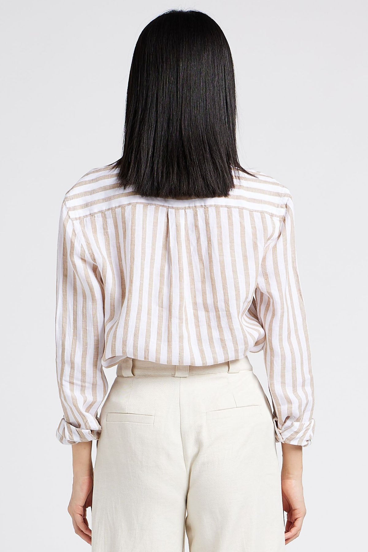 Polo Ralph Lauren Relaxed Fit Çizgili Keten Gömlek-Libas Trendy Fashion Store