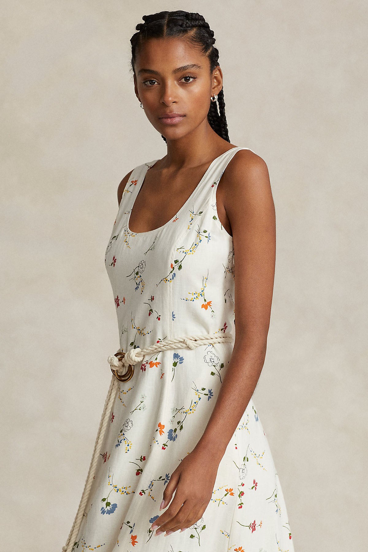 Polo Ralph Lauren Çiçek Desenli Midi Elbise-Libas Trendy Fashion Store