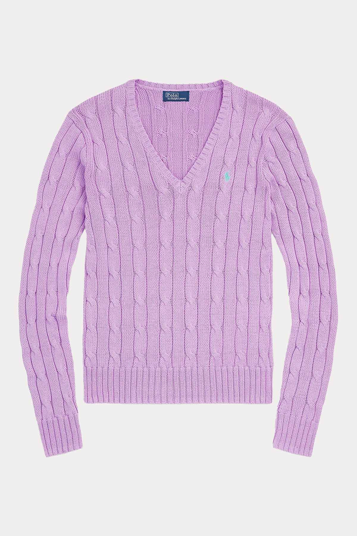 Polo Ralph Lauren Pima Cotton Slim Fit V Yaka Saç Örgü Triko-Libas Trendy Fashion Store