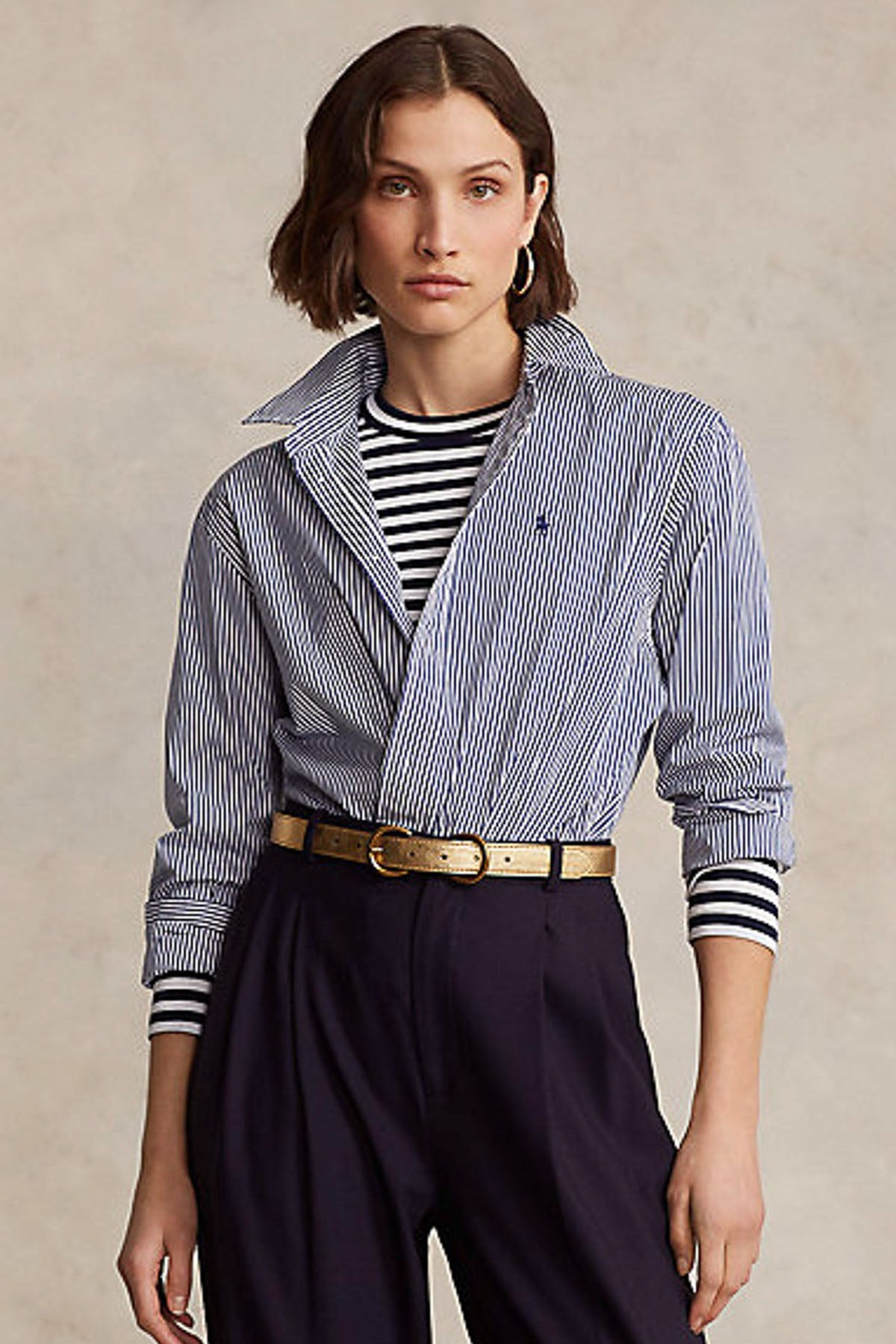 Polo Ralph Lauren Geniş Kesim Çizgili Gömlek-Libas Trendy Fashion Store