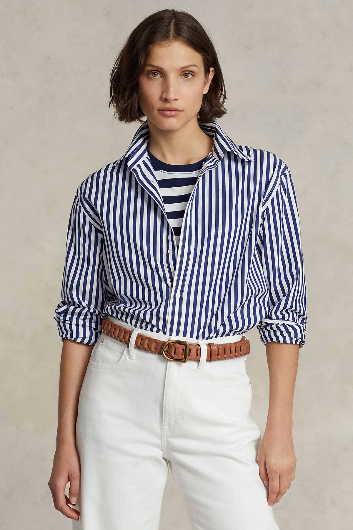 Polo Ralph Lauren Geniş Kesim Çizgili Gömlek-Libas Trendy Fashion Store