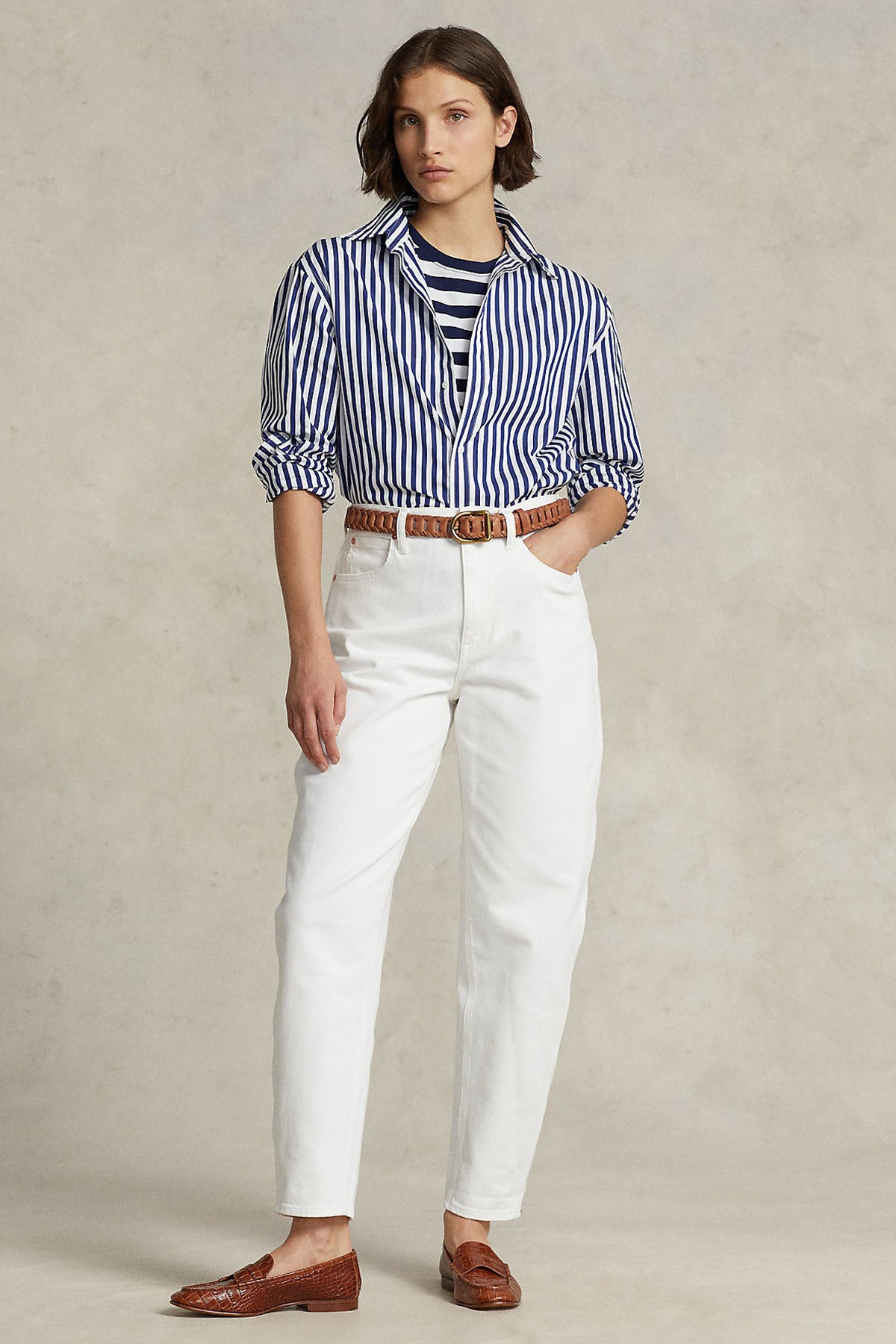 Polo Ralph Lauren Geniş Kesim Çizgili Gömlek-Libas Trendy Fashion Store