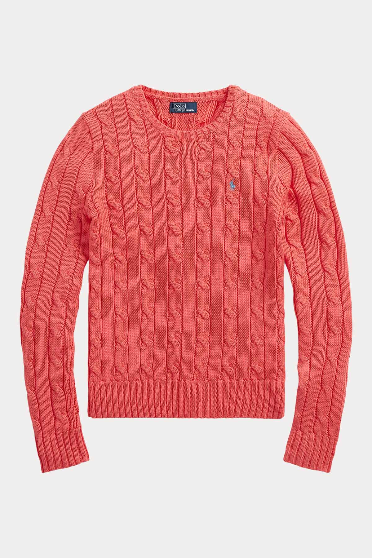 Polo Ralph Lauren Pima Cotton Slim Fit Yuvarlak Yaka Saç Örgü Triko-Libas Trendy Fashion Store