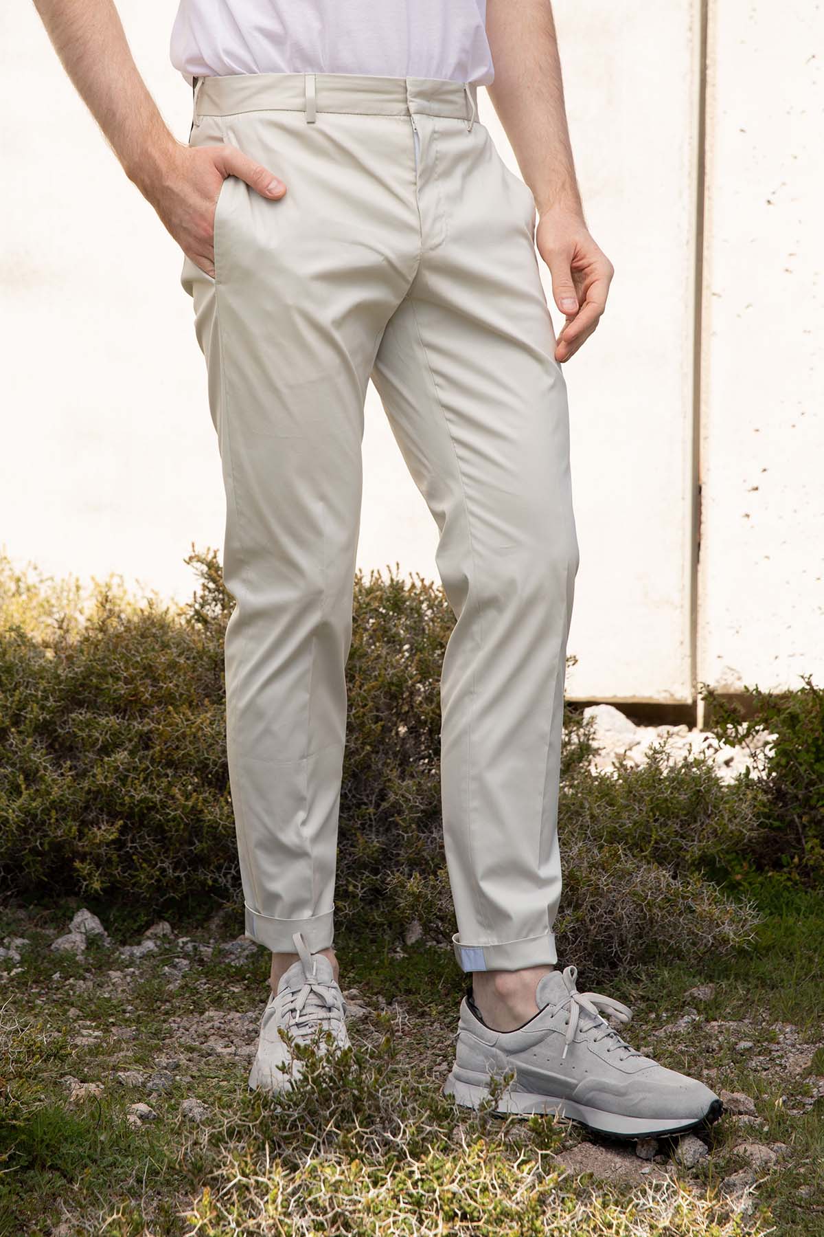 Pantaloni Torino Epsilon Yandan Cepli Streç Pantolon