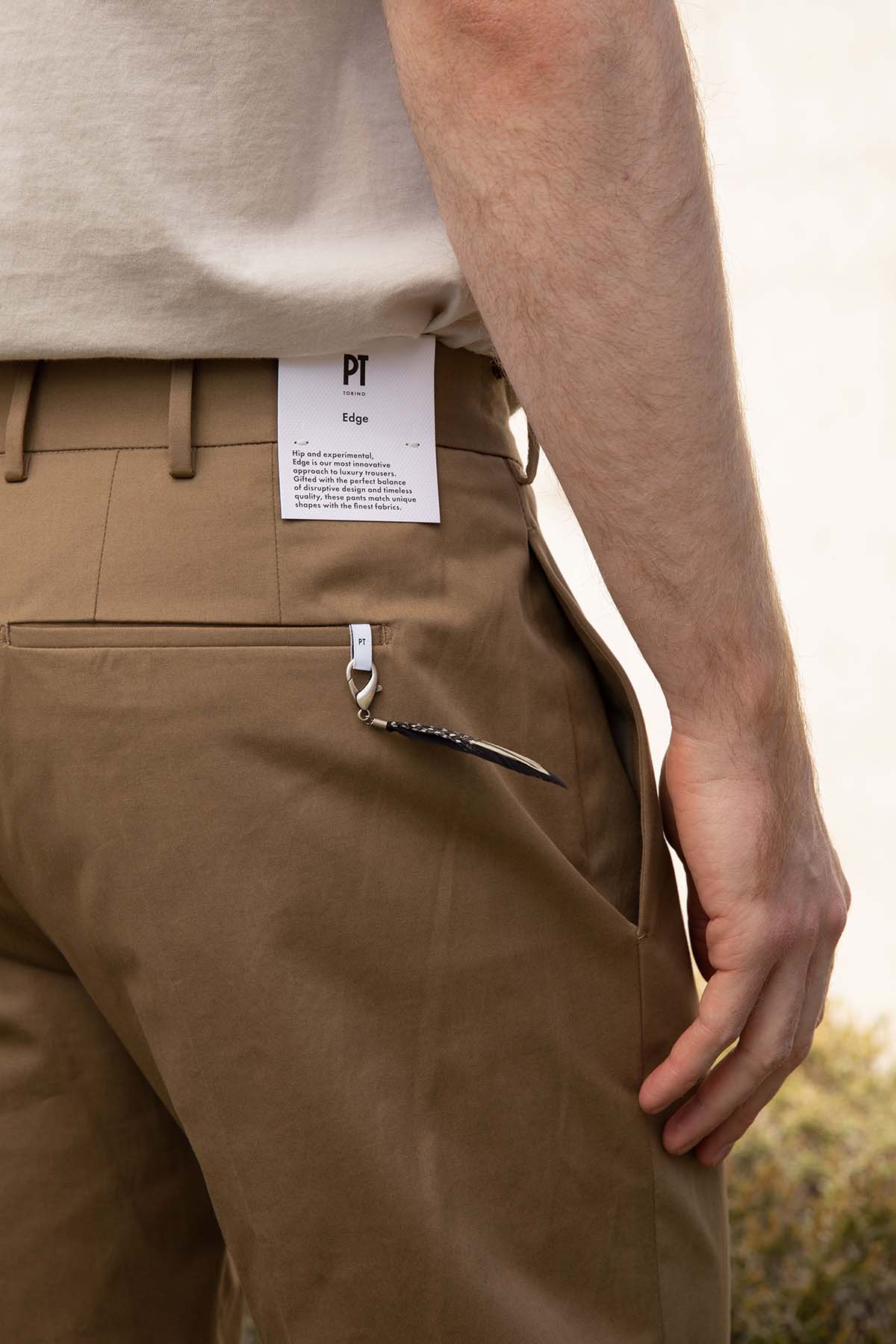 Pantaloni Torino Undici Tek Pileli Streç Pantolon