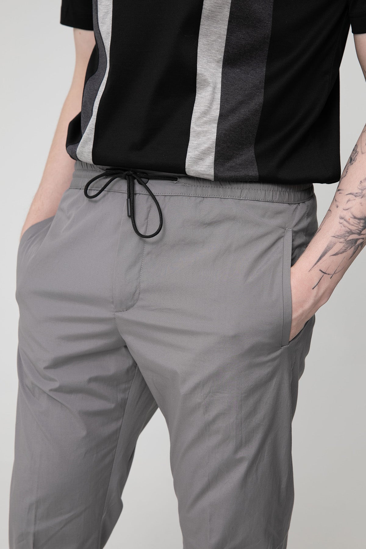 Pantaloni Torino Omega Slim Fit Beli Lastikli Streç Pantolon